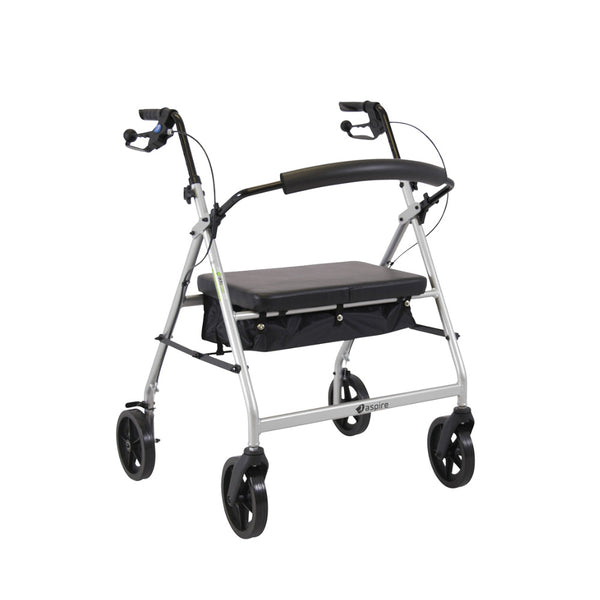 Aspire XL Seat Walker/Rollator Silver