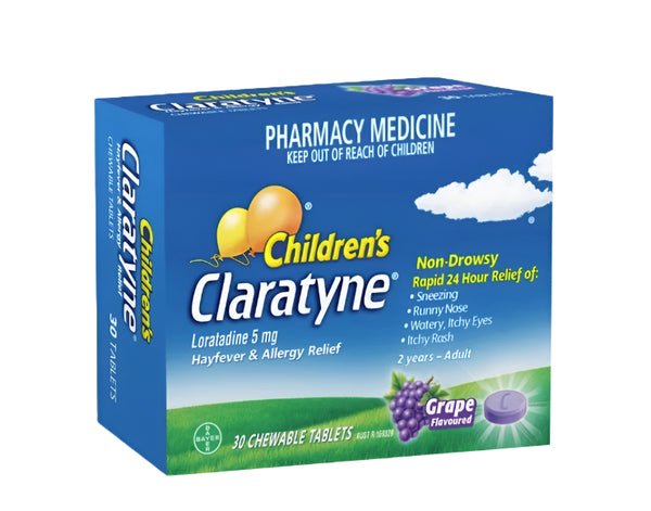 Children's Claratyne  Grape Chewables Tablets 30