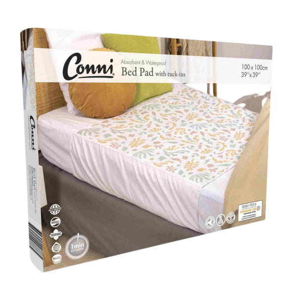 Conni Bed Pad with Tuck-ins Organic Print