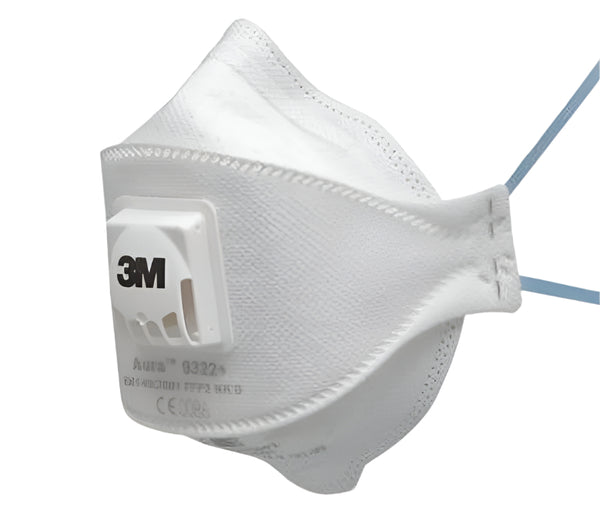 Dust Mask Aura Respirator P2 Valved Flat Latex Free - 10 Masks pack