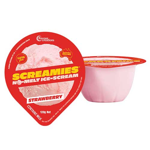 Flavour Creations Strawberry Flavour Screamies No Melt Ice Cream 120g