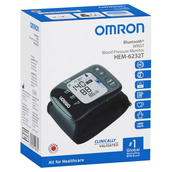 Omron HEM6232T Bluetooth Wrist Blood Pressure Monitor