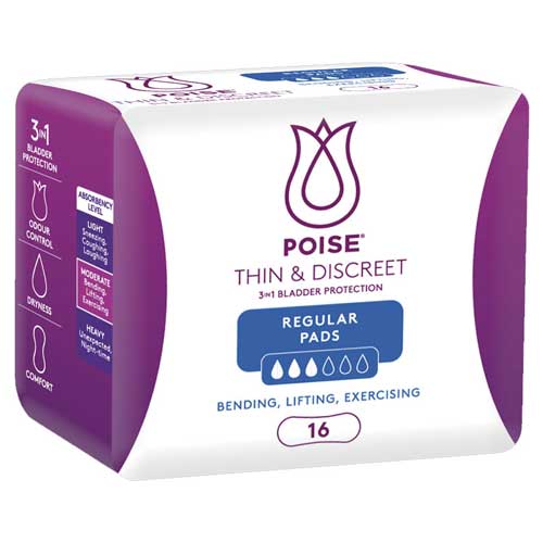 Poise Discreet Pad Regular Female