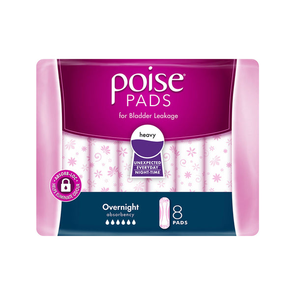 Poise Overnight Pad 770mL Female 400mm White