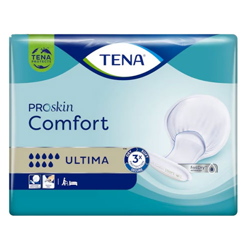 Tena Proskin Comfort Ultima Large Shaped Incontinence Pad 9 Drops 2310ml