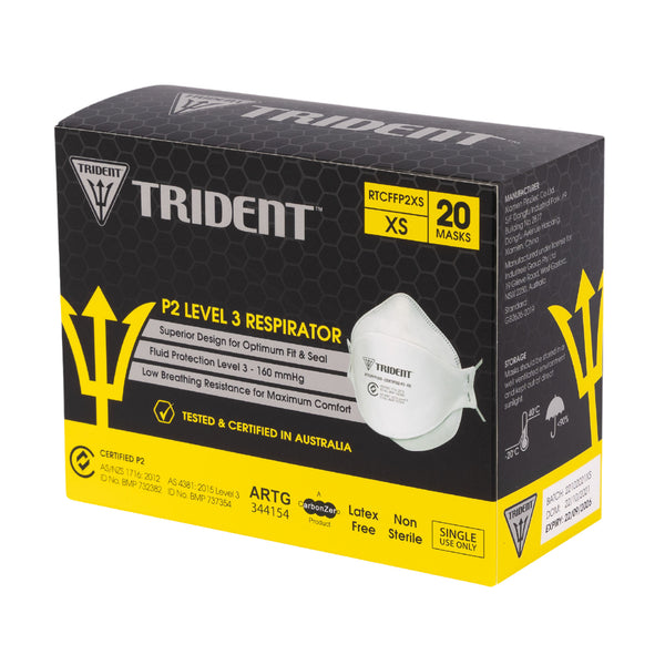 Trident Flat Fold P2 Level 3 Respirator Extra Small