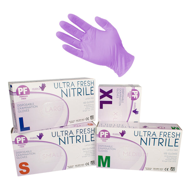 Ultra Fresh Examination Purple Nitrile Powder Free 5.5g Disposable Glove